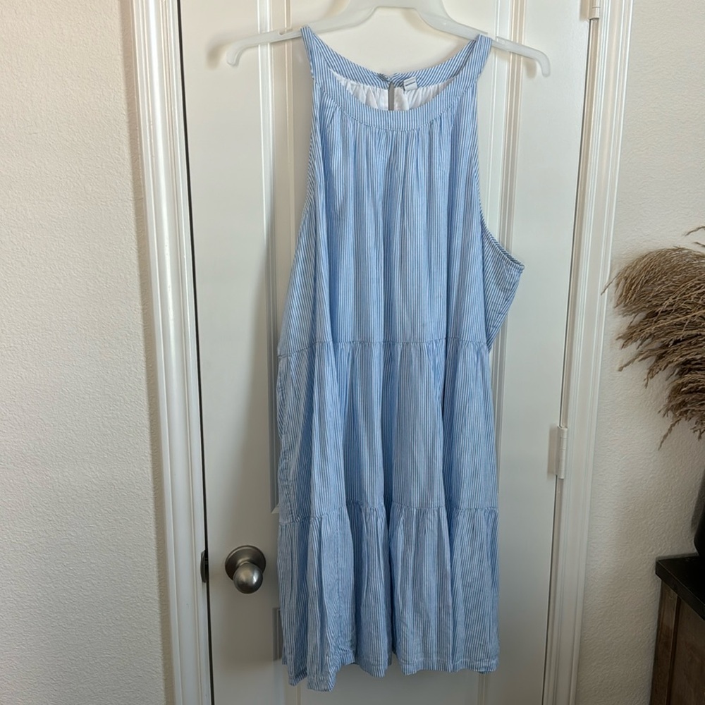 Old Navy Blue and White striped dress